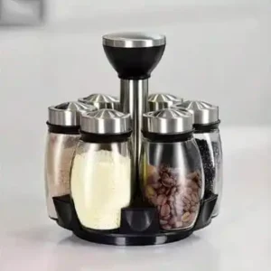 Porta Condimentos E Temperos Cozinha Giratório Armazenamento Saleiro
