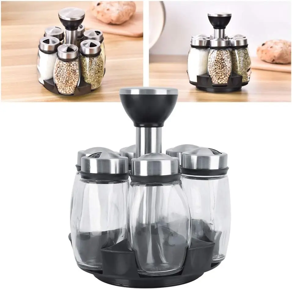 Porta Condimentos E Temperos Cozinha Giratório Armazenamento Saleiro - Image 2