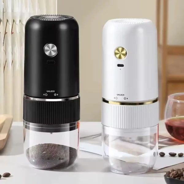 Moedor de café elétrico portátil recarregável usb tipo c 13w compacto silencioso fácil de usar moagem rápida ajustável cozinha - Image 5