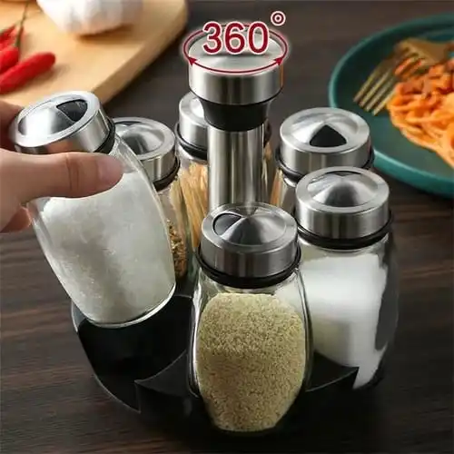 Porta Condimentos E Temperos Cozinha Giratório Armazenamento Saleiro - Image 3