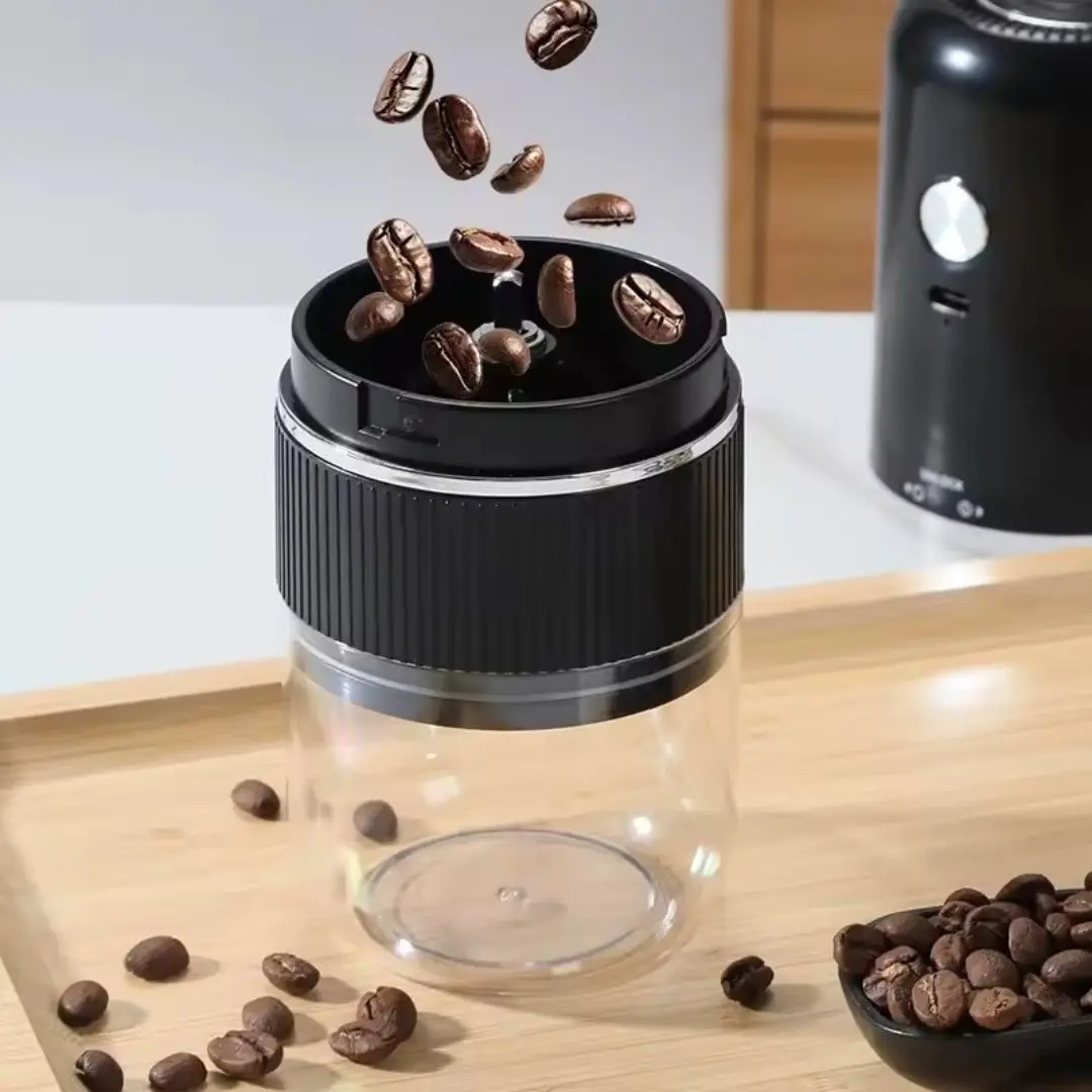 Moedor de café elétrico portátil recarregável usb tipo c 13w compacto silencioso fácil de usar moagem rápida ajustável cozinha - Image 3
