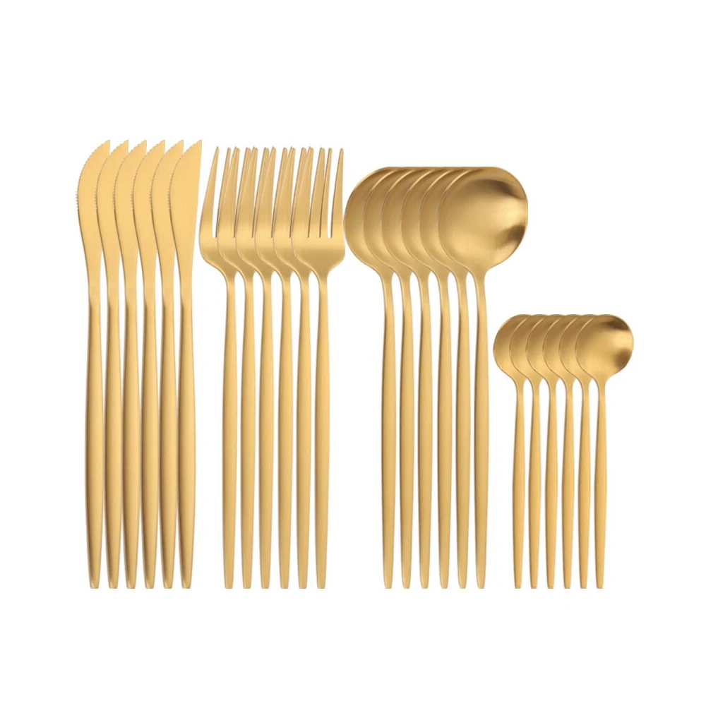 MODUS Conjuntos De Talheres,Aço inoxidável,Quatro Tipos de Louça, Faca,Garfos,Dois Tipos de Colheres,Talheres,24PCS - Image 6